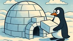 Joke: How does a penguin build its house?