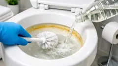 How to remove a yellow toilet ring safely without harsh fumes