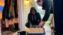 Short story: A scruffy cat kept showing up on my porch like she had a plan