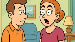 Joke: I told my wife—eyebrows too high...